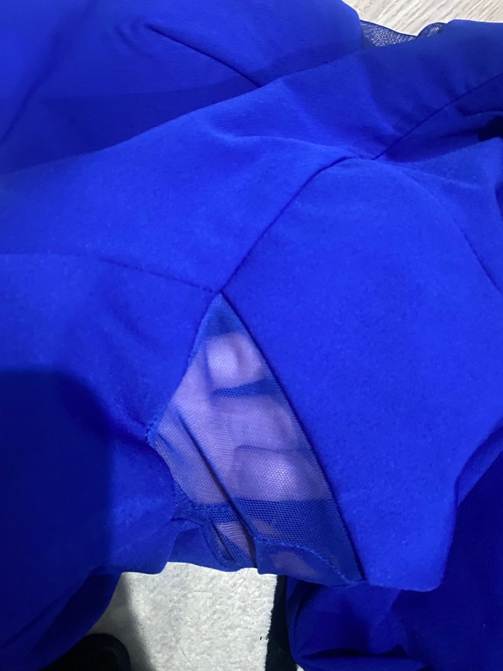 V Yaka Lacivert Midi Abiye Elbise - Görsel 2