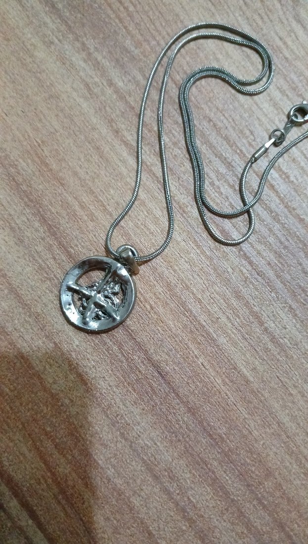 Bohem Gri Yılan Desenli Uzun Zincir Kolye - Görsel 3