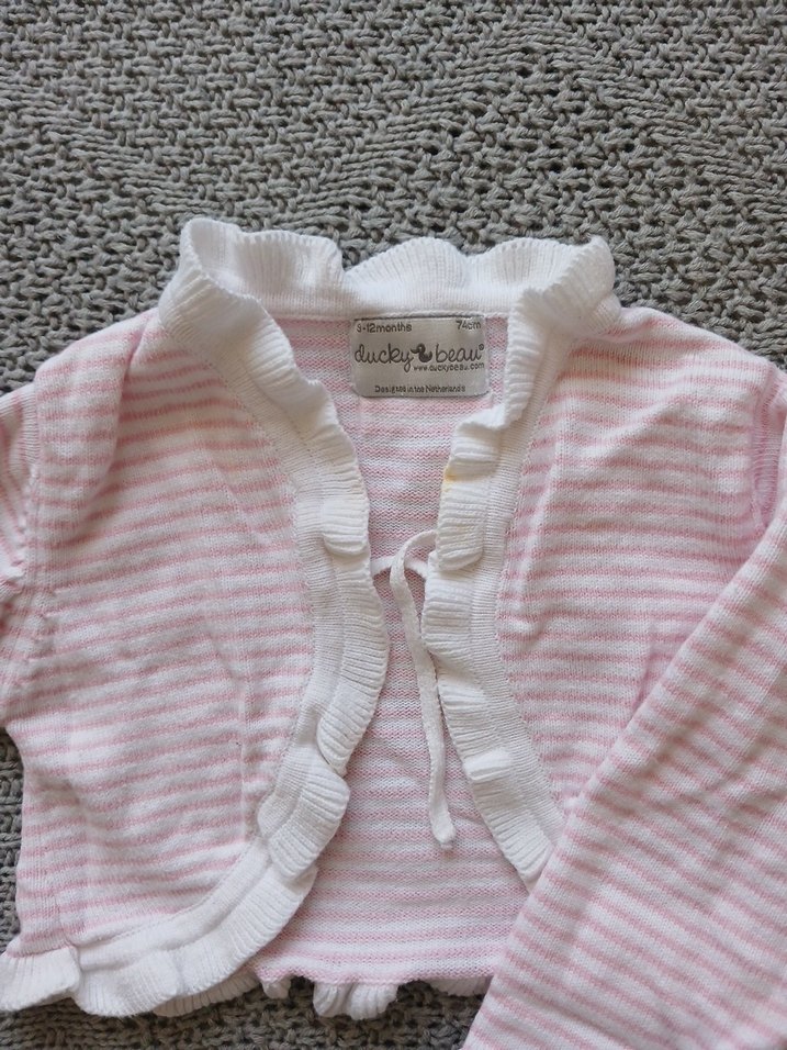 Kız Çocuk Pembe Örgü Uzun Kollu Hırka - Görsel 2