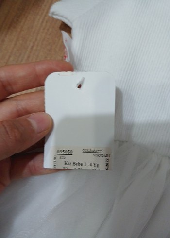 Kız Çocuk Beyaz Kiraz Nakışlı Elbise - Görsel 5