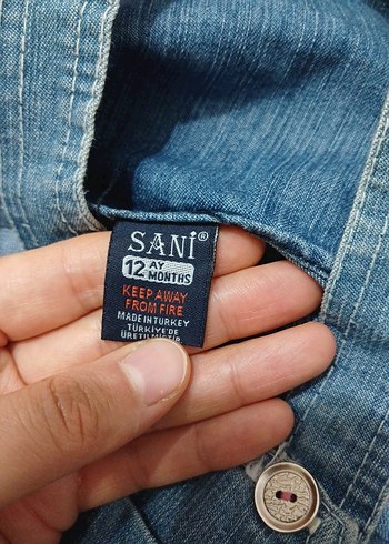 Nakışlı Mavi kız Çocuk Kot Salopet - Görsel 5