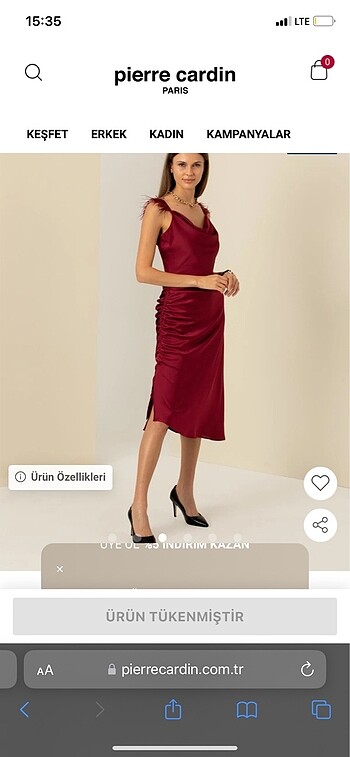 Bordo elbise