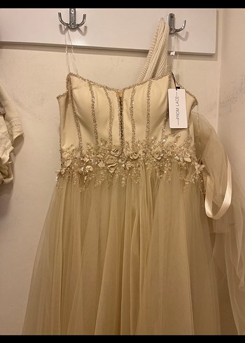 Abiye Sampanya Tul Elbise Romance