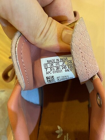 38,5 Beden pembe Renk Orjinal adidas stan smith
