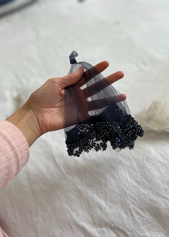 Koyu Mavi Cam Boncuklu Gotik Taç - Görsel 8