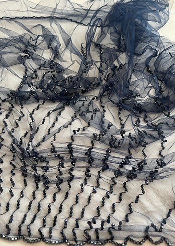 Koyu Mavi Cam Boncuklu Gotik Taç - Görsel 4