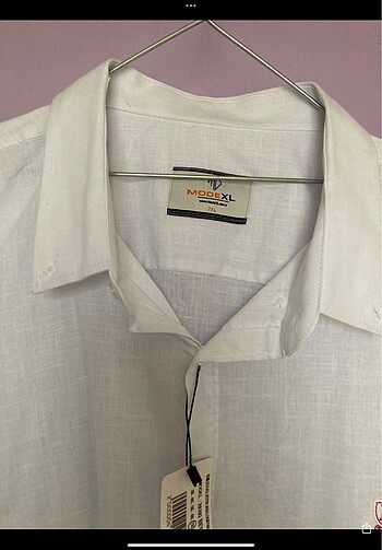 MODEXL BÜYÜK BEDEN BEYAZ KETEN GÖMLEK - Görsel 3