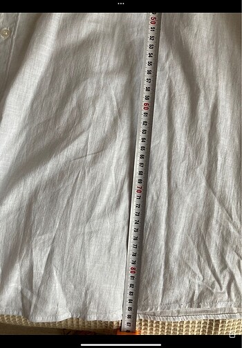 MODEXL BÜYÜK BEDEN BEYAZ KETEN GÖMLEK - Görsel 7