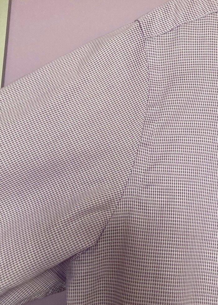 STOVAL MASON Erkek Mor Pamuklu Uzun Kollu Gömlek - Görsel 3