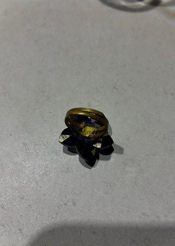 Mavi Boncuklu Çiçek Yüzük - Görsel 8