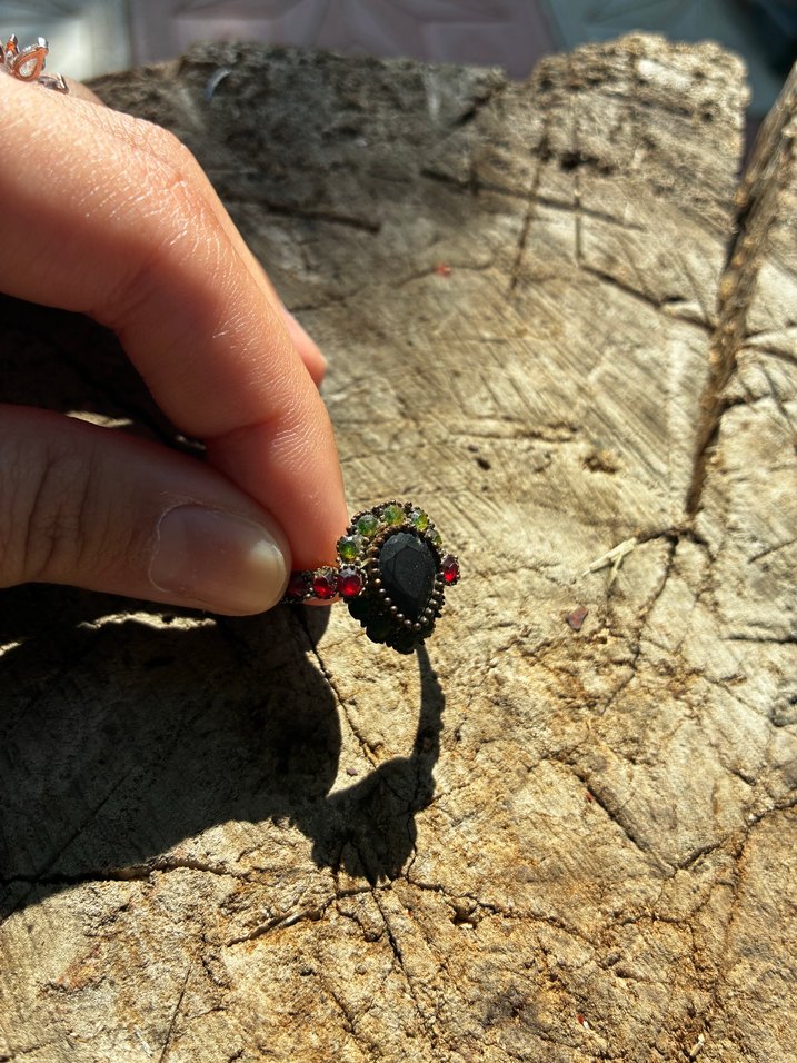 Taşlı Bohem Kadın Yüzük - Görsel 2