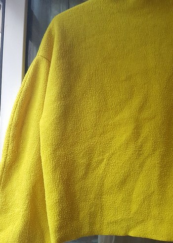 Sarı Zara Kadın Örgü Uzun Kollu Kazak - Görsel 2