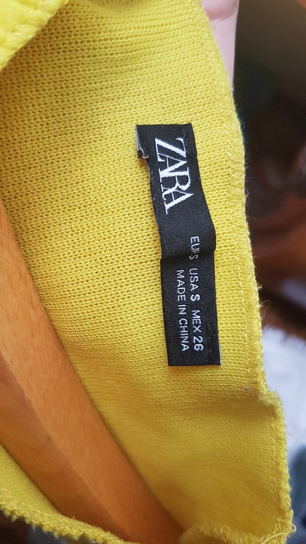 Sarı Zara Kadın Örgü Uzun Kollu Kazak - Görsel 3