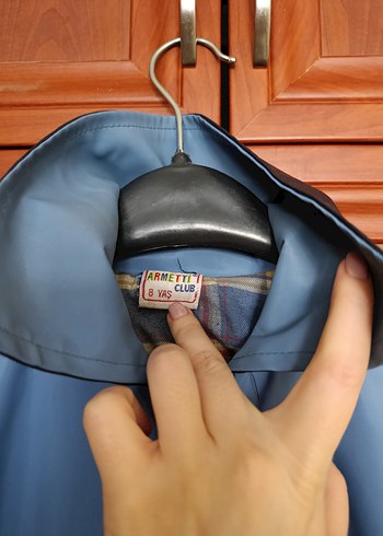 Erkek Çocuk Mavi Düğmeli Street Wear Mont - Görsel 3