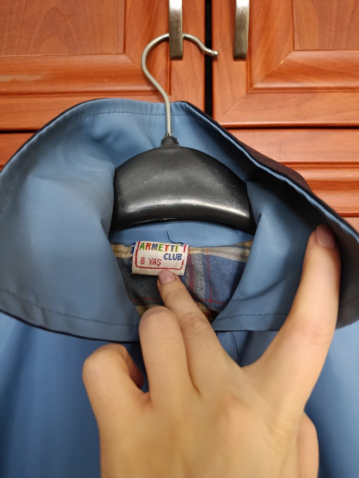 Erkek Çocuk Mavi Düğmeli Street Wear Mont - Görsel 3