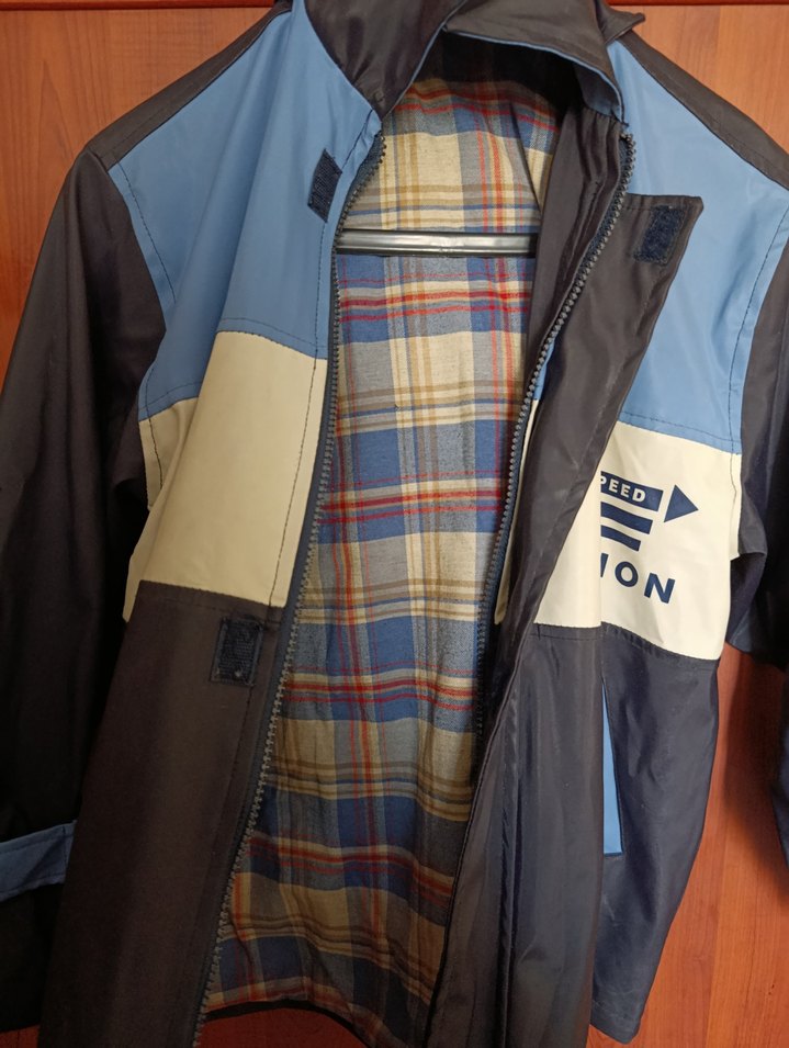 Erkek Çocuk Mavi Düğmeli Street Wear Mont - Görsel 5