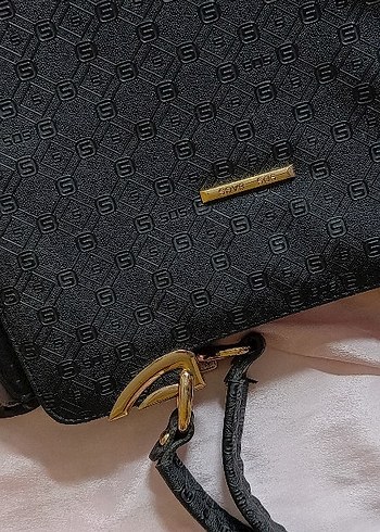 Klasik Siyah Deri Kadın Çanta - Görsel 3