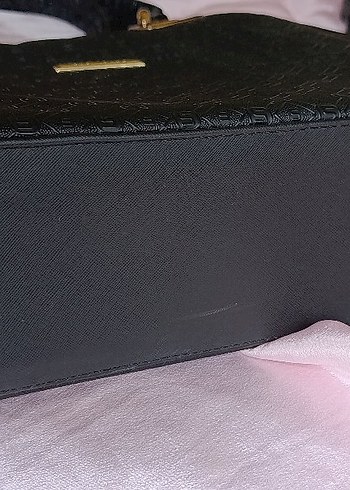 Klasik Siyah Deri Kadın Çanta - Görsel 4