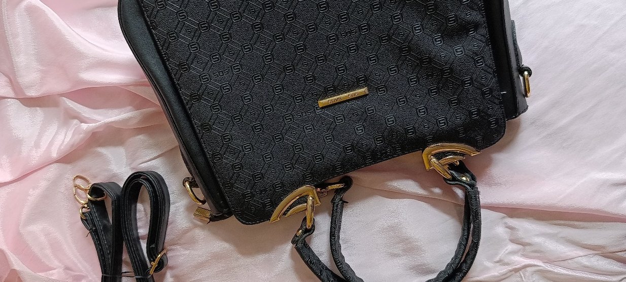 Klasik Siyah Deri Kadın Çanta - Görsel 3