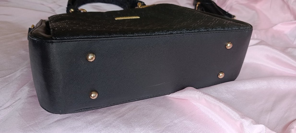 Klasik Siyah Deri Kadın Çanta - Görsel 4