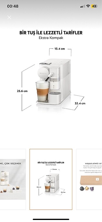  Beden Nespresso kapsül kahve makinesi