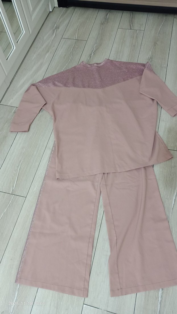 Pembe Rahat Kesim Kadın Tesettür Takım - Görsel 2