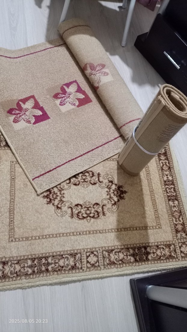 Bordo Nakışlı Klasik Yolluk, Paspas - Görsel 3