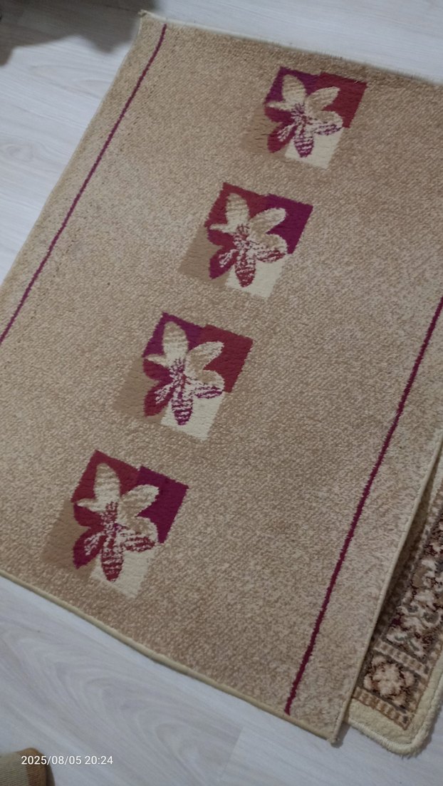 Bordo Nakışlı Klasik Yolluk, Paspas - Görsel 2