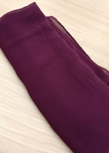 Kadın Mor Şal Şifon Kumaş - Görsel 2