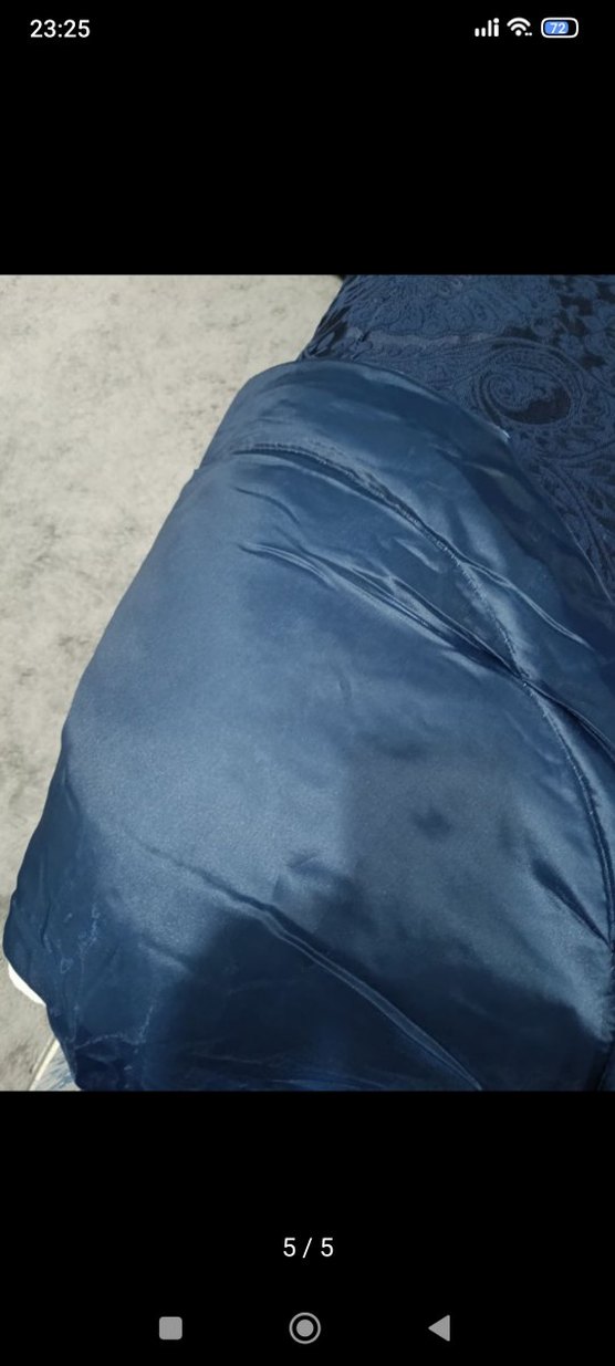 Lacivert Desenli Yatak Örtüsü - Görsel 5