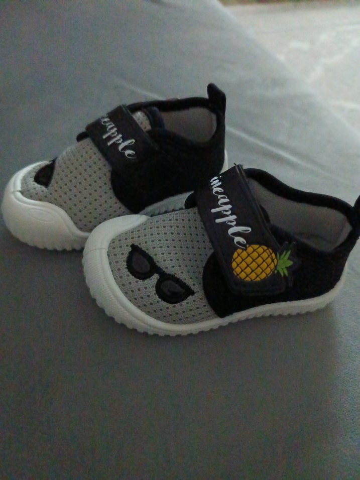 Erkek Çocuk Gri Beyaz Cırtlı Sneaker - Görsel 2