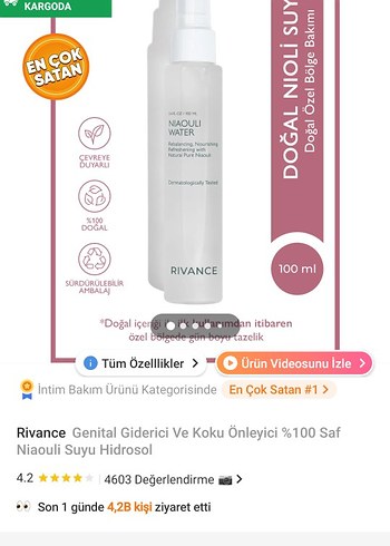 Rivance Doğal Niaouli Su Tonik 100 ml - Görsel 4