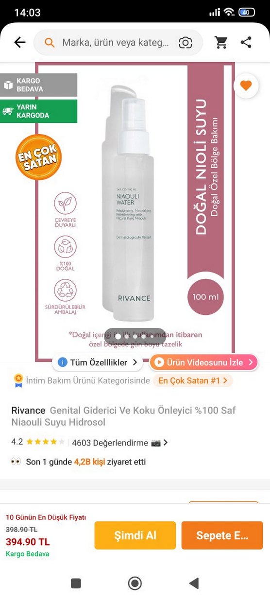 Rivance Doğal Niaouli Su Tonik 100 ml - Görsel 4