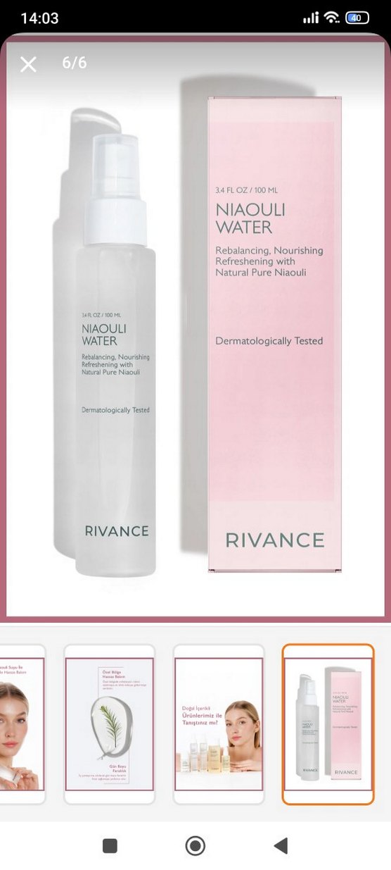 Rivance Doğal Niaouli Su Tonik 100 ml - Görsel 2