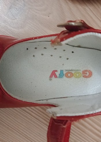 Kız Çocuk Kırmızı Rugan Babet Ayakkabı - Görsel 4