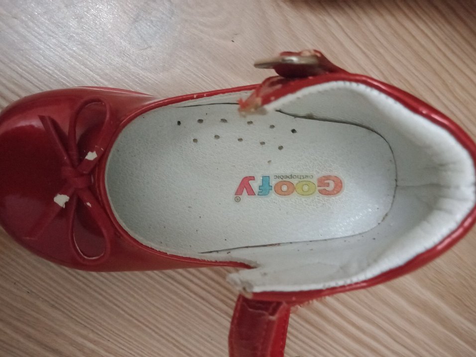 Kız Çocuk Kırmızı Rugan Babet Ayakkabı - Görsel 4