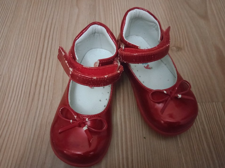 Kız Çocuk Kırmızı Rugan Babet Ayakkabı - Görsel 2
