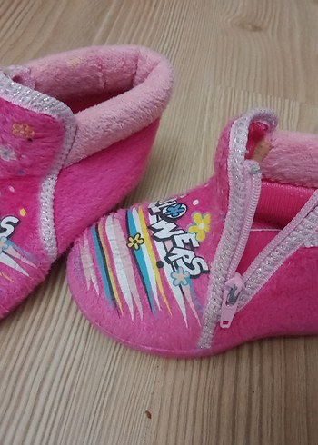 Kız Çocuk Pembe Çiçekli Sıcak Ev Terliği - Görsel 2