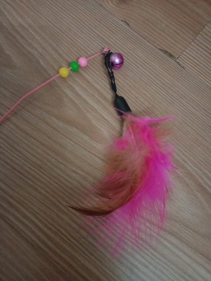 Renkli Tüylü Kedi Oyuncağı - Görsel 2