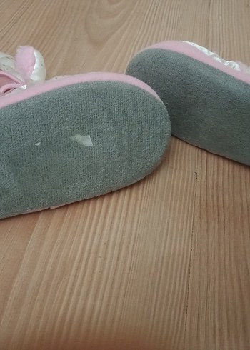 Kızlar için Pembe Sıcak Nakışlı Ev Terliği - Görsel 5