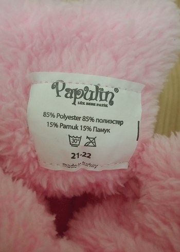 Kızlar için Pembe Sıcak Nakışlı Ev Terliği - Görsel 3