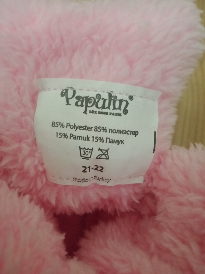 Kızlar için Pembe Sıcak Nakışlı Ev Terliği - Görsel 3