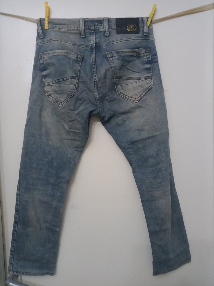 Gri Mavi Kot Pantolon - Görsel 4