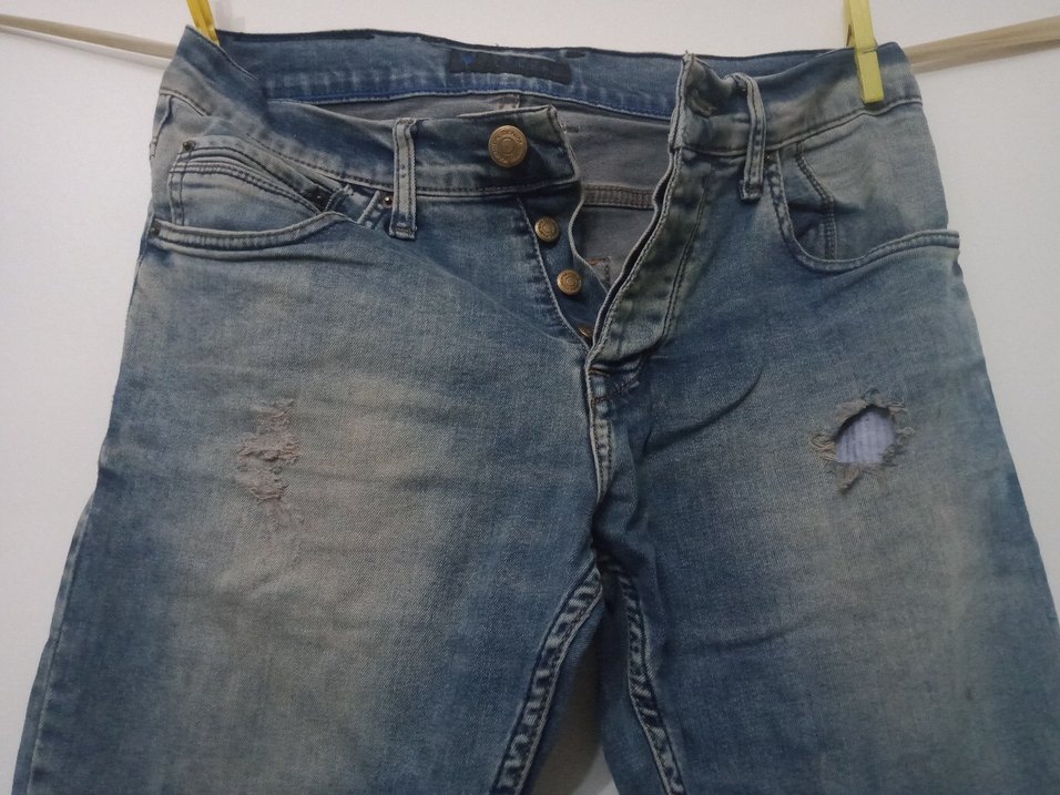 Gri Mavi Kot Pantolon - Görsel 2