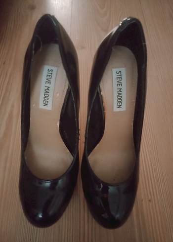 Steve Madden Siyah Rugan Stiletto Topuklu Kadın Ayakkabı