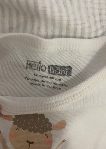 Uzun Kollu Pamuklu Bebek Body 2'li Set - Görsel 2