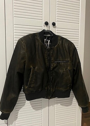 h&m deri ceket