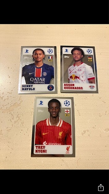 Topps Chrome 1st paralel kalın sticker Ucl 24/25