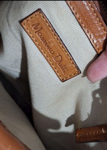 Orjinal Massimo Dutti hakiki deri çanta - Görsel 4