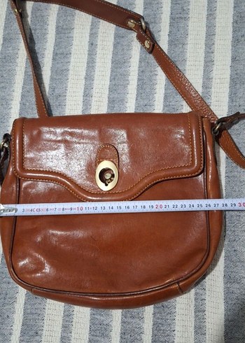 Orjinal Massimo Dutti hakiki deri çanta - Görsel 7